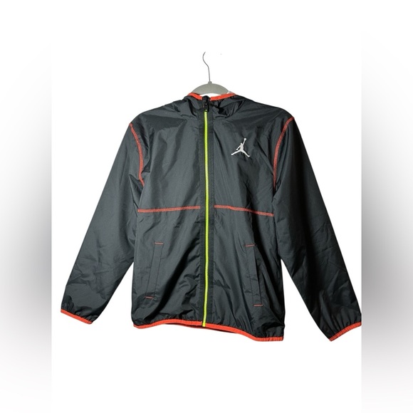 Jordan Other - Jordan Windbreaker Jacket Black Red Trim Youth Large (12-13Y)